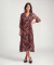Dunkles Blumenkleid Blumendruck