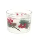 Gelkerze mit winterlicher Deko