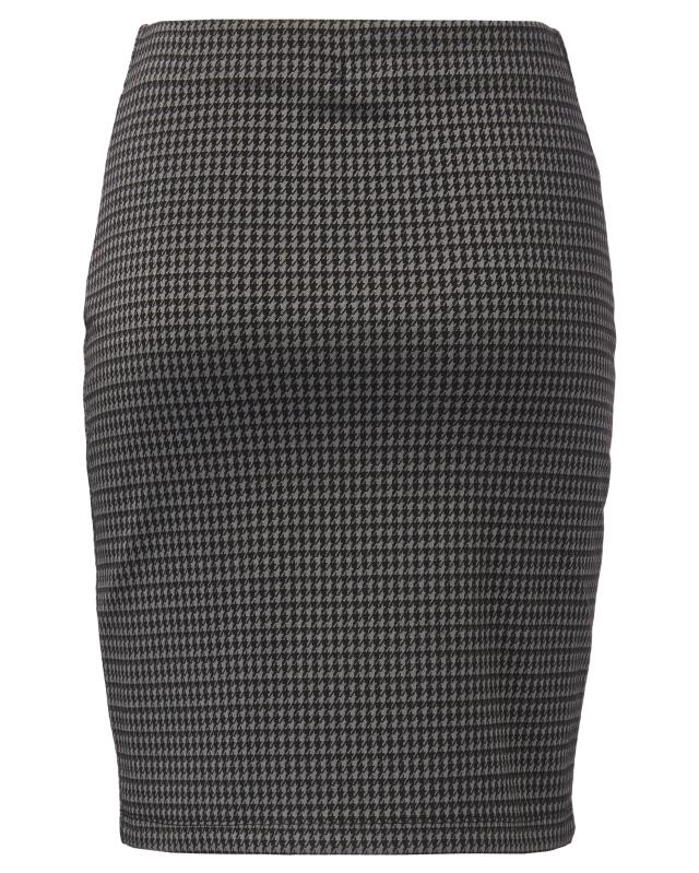 Houndstooth tube skirt for women, light grey checked (KiK Tuberock mit Hahnentrittmuster (hellgrau kariert)) — KiK, authentic German product in Morocco