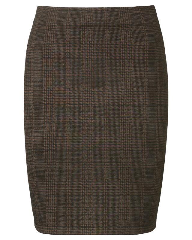 Checked tube skirt for women, black checked (KiK Tuberock mit Karomuster (schwarz kariert)) — KiK, authentic German product in Morocco