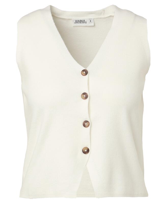Sleeveless knit gilet for women, off-white (KiK Ärmellose Strickweste (offwhite)) — KiK, authentic German product in Morocco