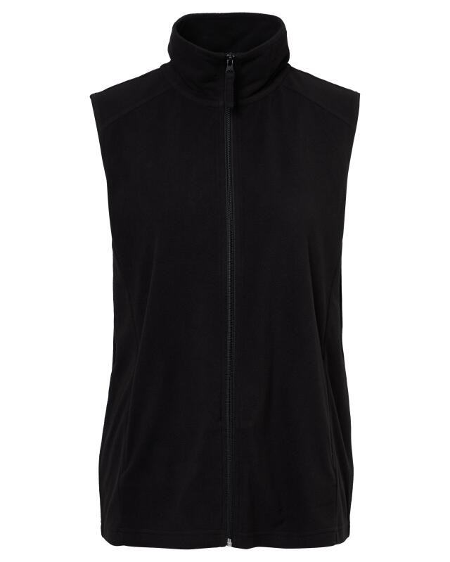 Gilet sans manches polaire uni femme, noir (KiK Fleeceweste unifarben (schwarz)) — KiK, produit allemand authentique au Maroc