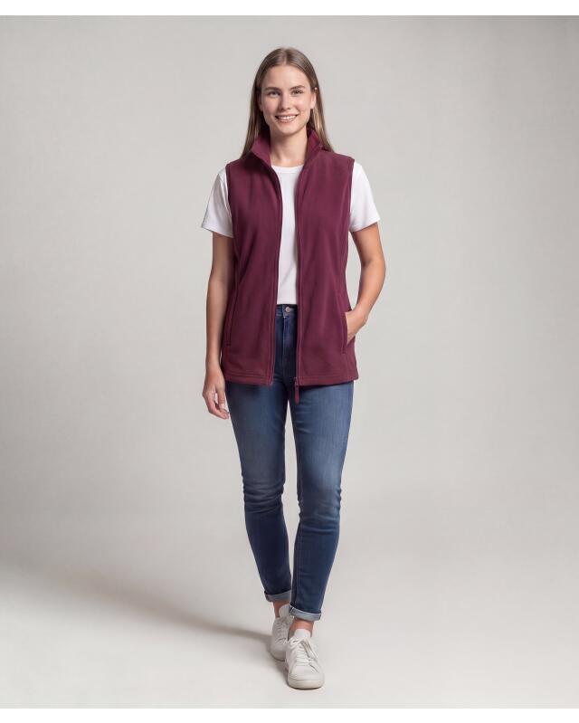 Gilet sans manches polaire uni femme, baie — KiK, produit allemand authentique au Maroc