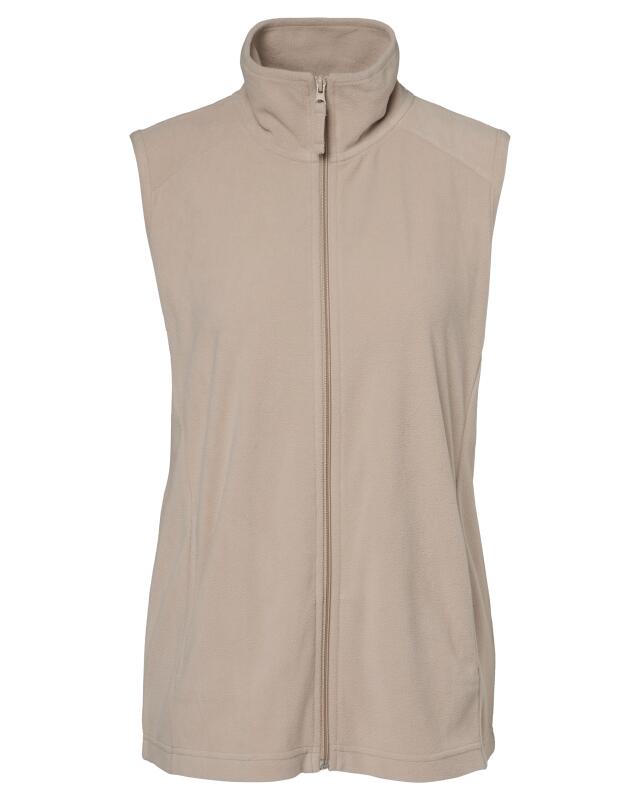 Gilet sans manches polaire uni femme, écru (KiK Fleeceweste unifarben (naturfarben)) — KiK, produit allemand authentique au Maroc