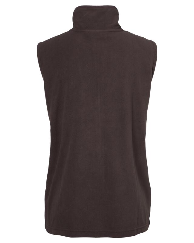 Plain fleece gilet for women, brown (KiK Fleeceweste unifarben (braun)) — KiK, authentic German product in Morocco