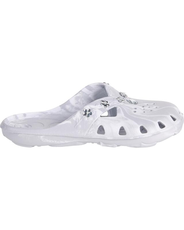 Clogs femme, gris/blanc — KiK, produit allemand authentique au Maroc