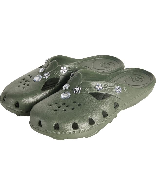 Clogs for women, khaki (KiK Clogs (Khaki)) — KiK, authentic German product in Morocco