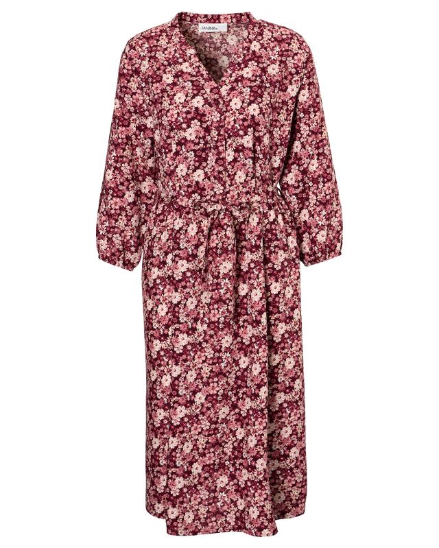 Robe mi-longue ample femme, à fleurs (KiK Weites Midikleid (Blumendruck)) — KiK, produit allemand authentique au Maroc