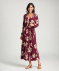 Plisseekleid in Beere Beere bedruckt