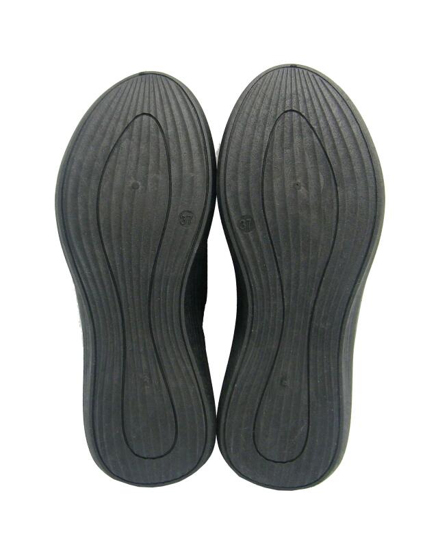 Mesh-effect slip-on sneakers for women, black (KiK Slip-ons in Netzoptik (schwarz)) — KiK, authentic German product in Morocco