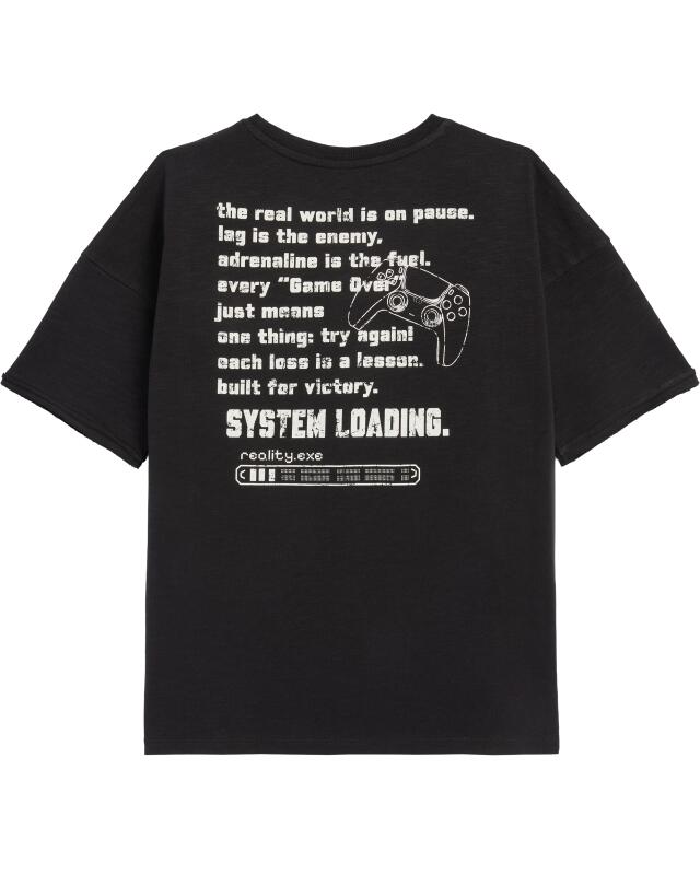 T-shirt gaming garçon, noir (KiK T-Shirt Gaming (schwarz)) — KiK, produit allemand authentique au Maroc