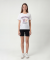T-Shirt + Radlerhose weiß