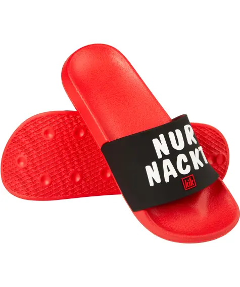 Party Badeslipper „Nur nackt ist billiger“