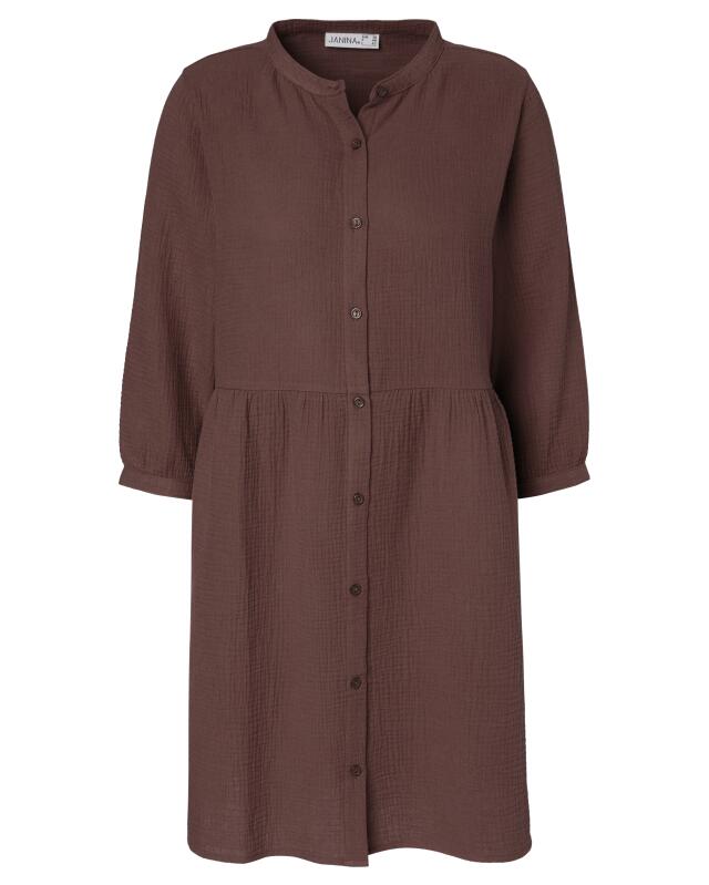 Cotton muslin dress for women, brown (KiK Musselinkleid (braun)) — KiK, authentic German product in Morocco