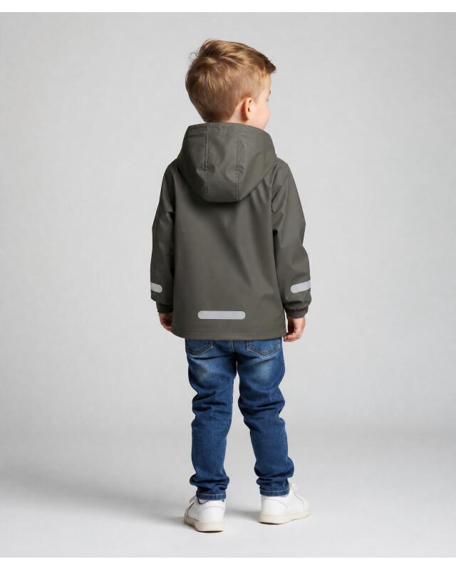 جاكيت مطر ببطانة فليس التيدي للأولاد، أخضر غامق (KiK Regenjacke mit Teddyfleece (dunkelgrün)) — KiK, منتج ألماني أصلي في المغرب