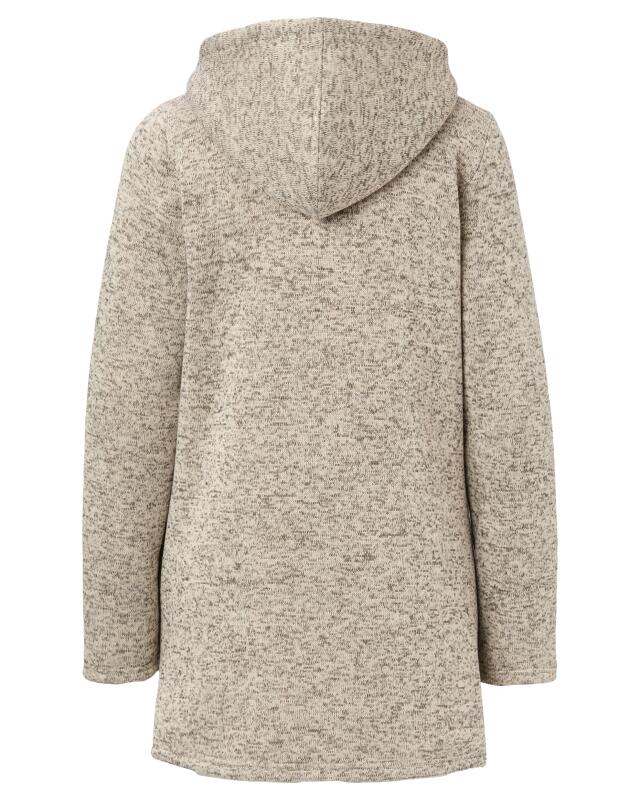 جاكيت فليس طويل للنساء، إكرو مبرقش (KiK Lange Fleecejacke (natur melange)) — KiK, منتج ألماني أصلي في المغرب