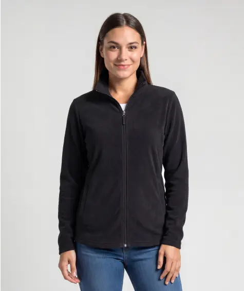 Fleecejacke mit Stehkragen