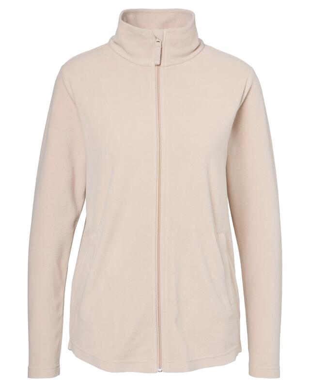 جاكيت فليس بياقة عالية للنساء، إكرو (KiK Fleecejacke mit Stehkragen (naturfarben)) — KiK, منتج ألماني أصلي في المغرب