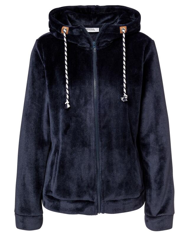 Veste polaire douillette femme, bleu marine (KiK Kuschelige Fleecejacke (dunkelblau)) — KiK, produit allemand authentique au Maroc
