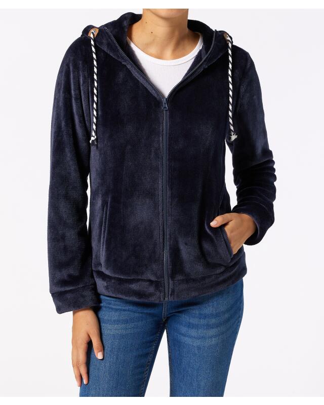 Veste polaire douillette femme, bleu marine (KiK Kuschelige Fleecejacke (dunkelblau)) — KiK, produit allemand authentique au Maroc