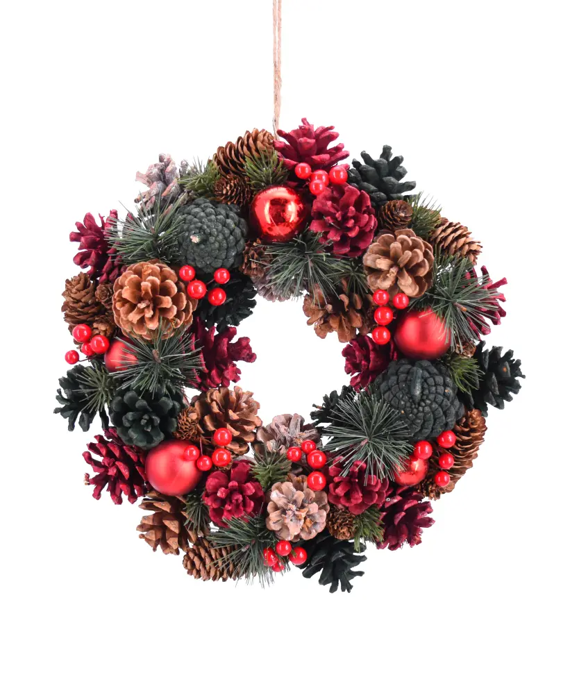 Deko-Kranz Weihnachten, rot