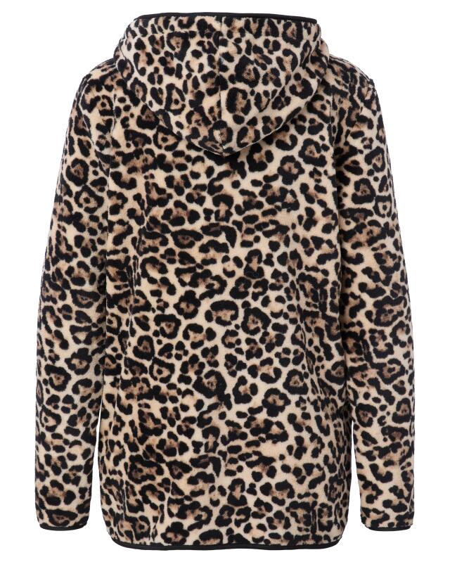 Fleece jacket with all-over leopard print for women, leopard print (KiK Fleecejacke mit Leo-Allover-Muster (Leopardendruck)) — KiK, authentic German product in Morocco