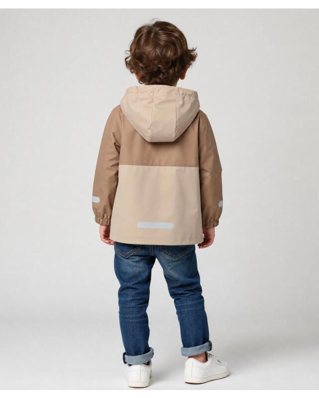 Veste de pluie color block garçon, marron (KiK Regenjacke Colour-Blocking (braun)) — KiK, produit allemand authentique au Maroc
