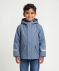 Regenjacke mit Innenfleece blau