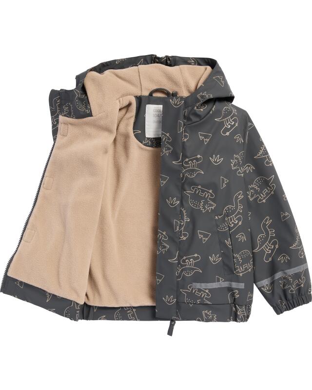 جاكيت مطر بنقشة الديناصورات للأولاد، أنثراسيت (KiK Regenjacke mit Dinos (anthrazit)) — KiK, منتج ألماني أصلي في المغرب