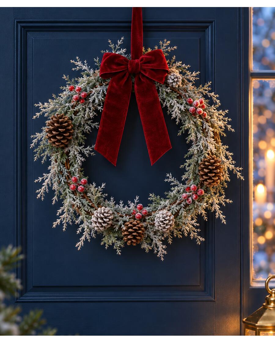 Deko-Kranz Weihnachten, rot