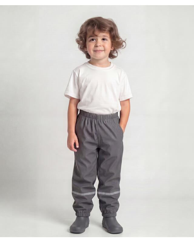 Pantalon de pluie à taille élastique garçon, anthracite (KiK Regenhose mit elastischem Bund (anthrazit)) — KiK, produit allemand authentique au Maroc