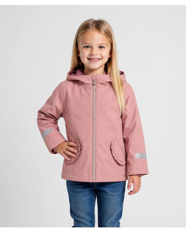 Parka de pluie doublé fille, rose foncé (KiK Regenparka mit Innenfutter (dunkelrosa)) — KiK, produit allemand authentique au Maroc