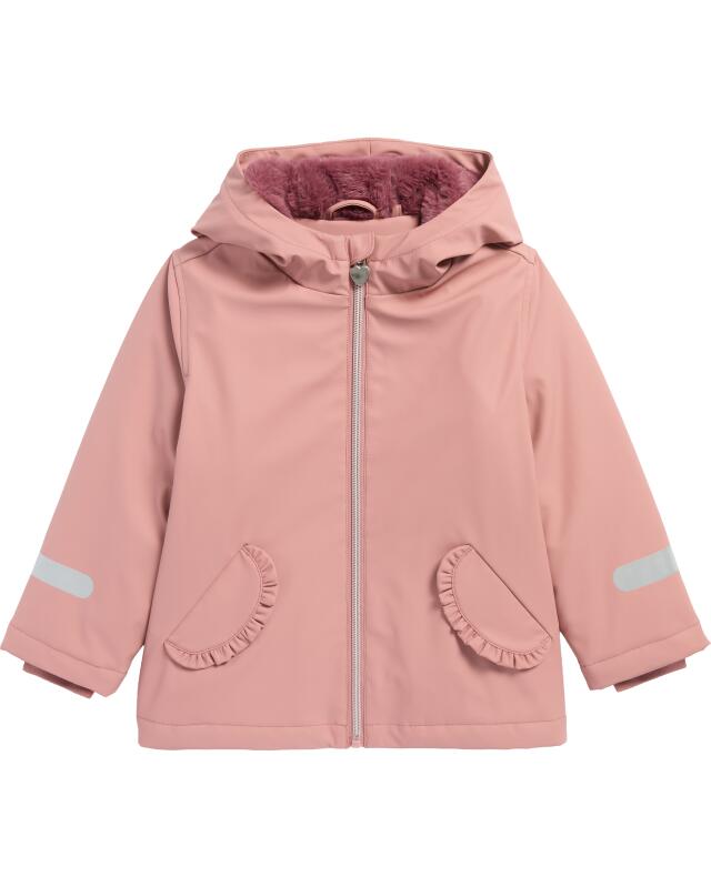 Parka de pluie doublé fille, rose foncé (KiK Regenparka mit Innenfutter (dunkelrosa)) — KiK, produit allemand authentique au Maroc