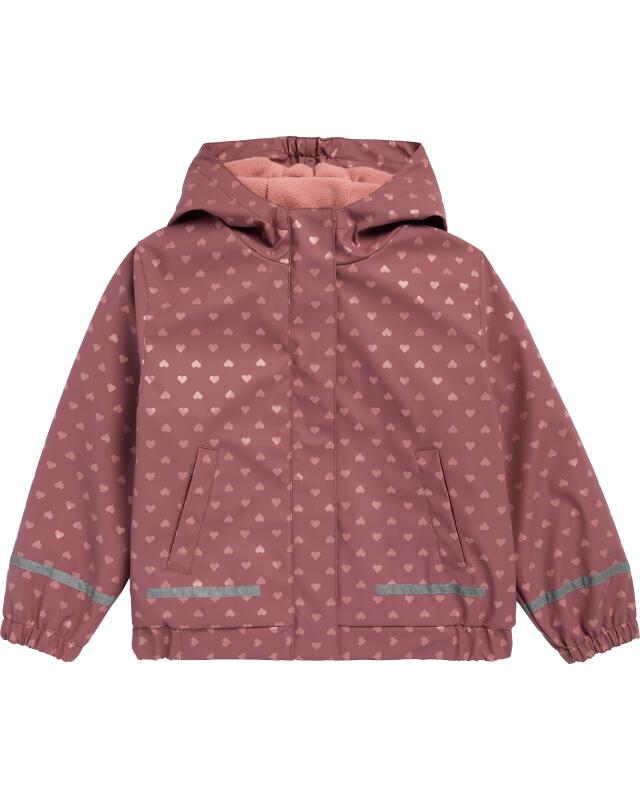 Rain jacket with hearts for girls, pink (KiK Regenjacke mit Herzen (rosa)) — KiK, authentic German product in Morocco