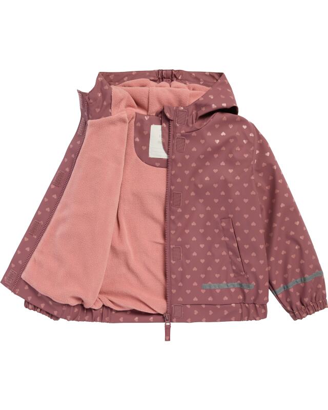 Rain jacket with hearts for girls, pink (KiK Regenjacke mit Herzen (rosa)) — KiK, authentic German product in Morocco