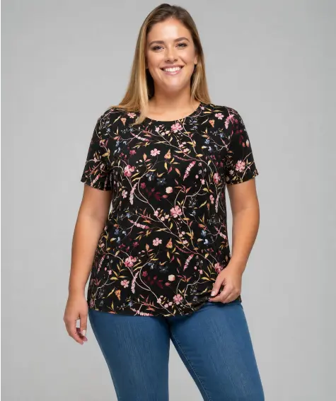 T-Shirt mit floralem Muster
