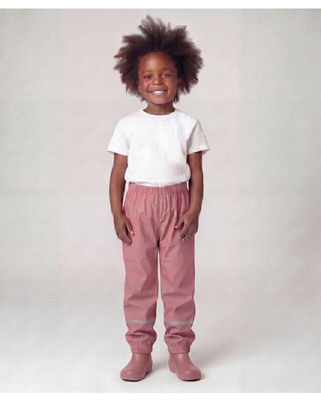 Rain trousers with elastic waistband for girls, pink (KiK Regenhose mit elastischem Bund (rosa)) — KiK, authentic German product in Morocco