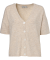 Kurzarm-Strickjacke Beige melange