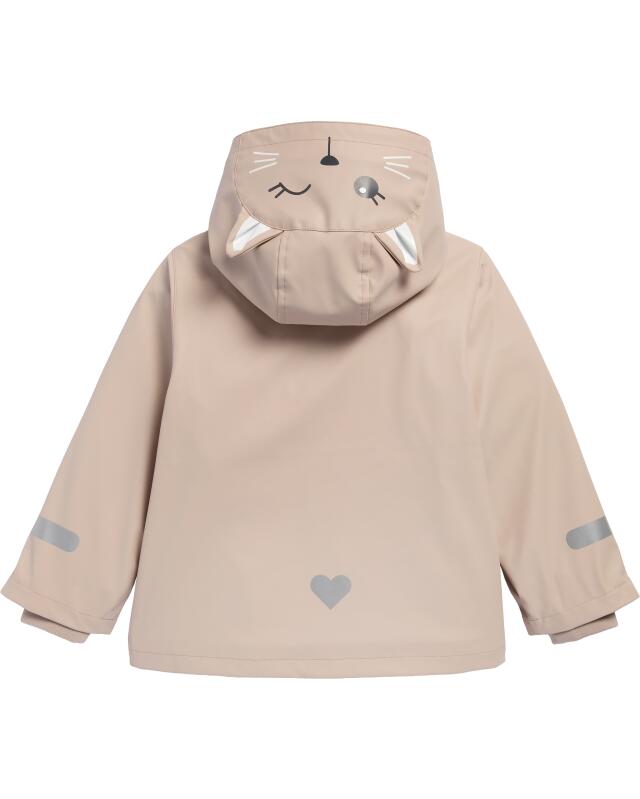 Veste de pluie à capuche chat fille, beige (KiK Regenjacke mit Katzenkapuze (Beige)) — KiK, produit allemand authentique au Maroc