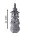 Buddha-Dekoturm grau