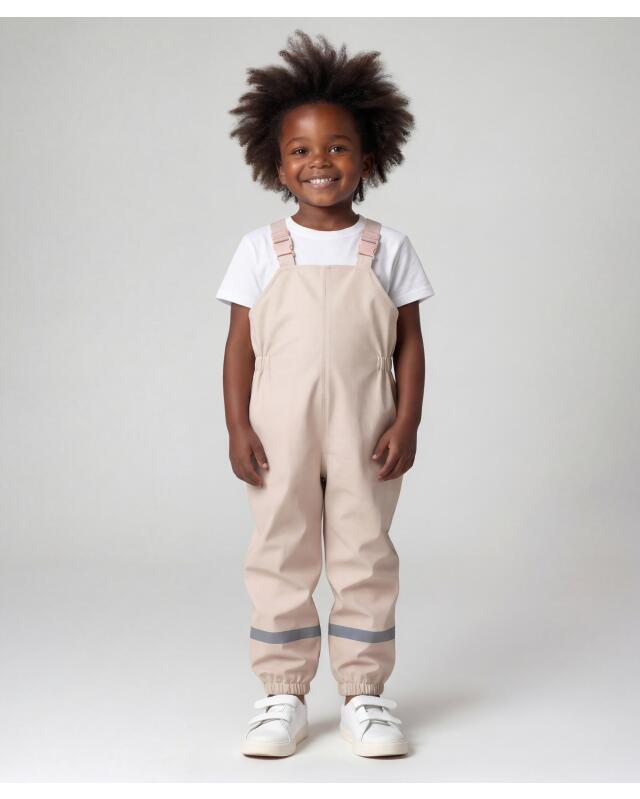 Rain dungarees for girls, beige (KiK Regenhose mit Latz (Beige)) — KiK, authentic German product in Morocco