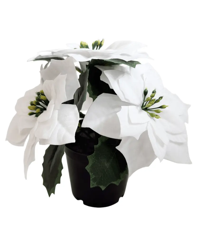Kunstblume Weihnachtsstern, weiß