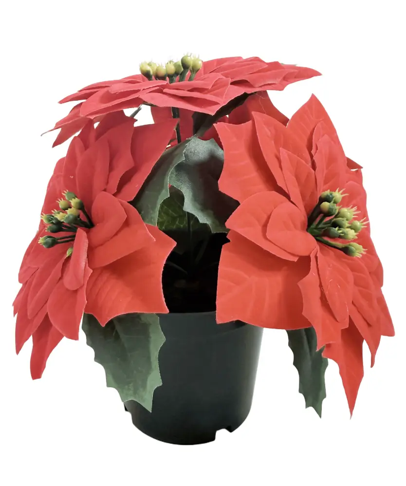 Kunstblume Weihnachtsstern, rot