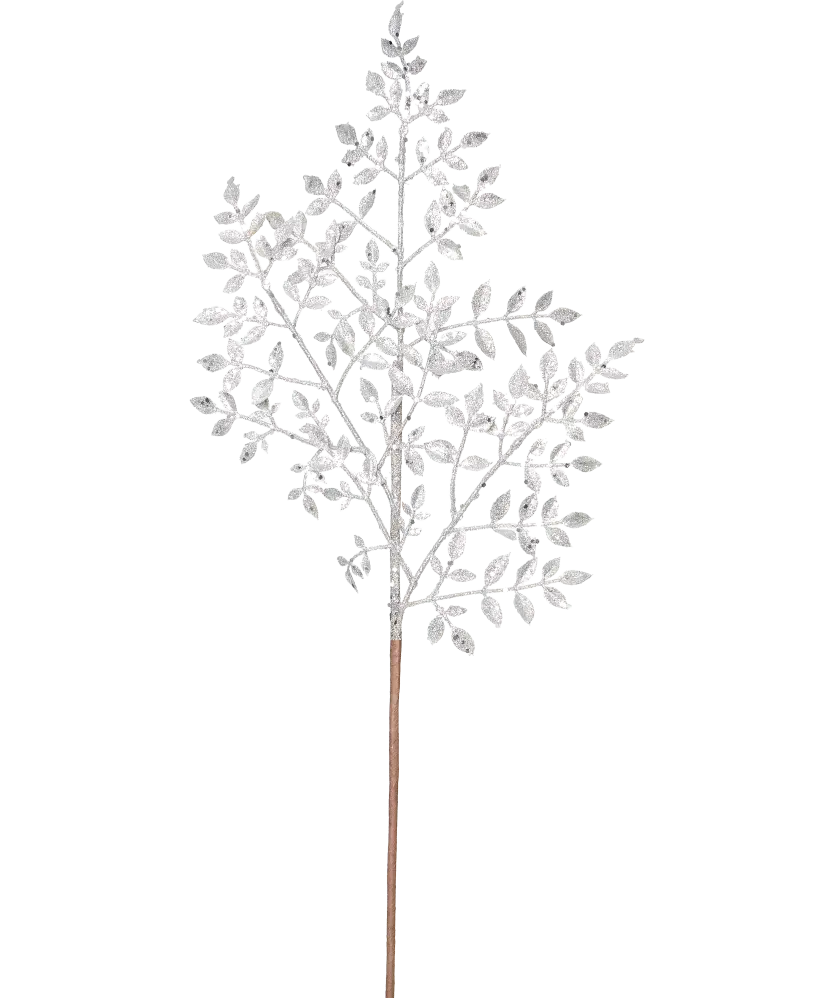 Kunstzweig Weihnachten, silber