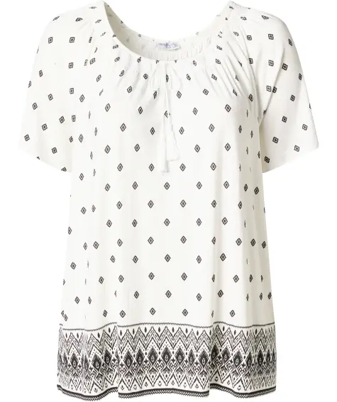 Carmenshirt mit Quasten