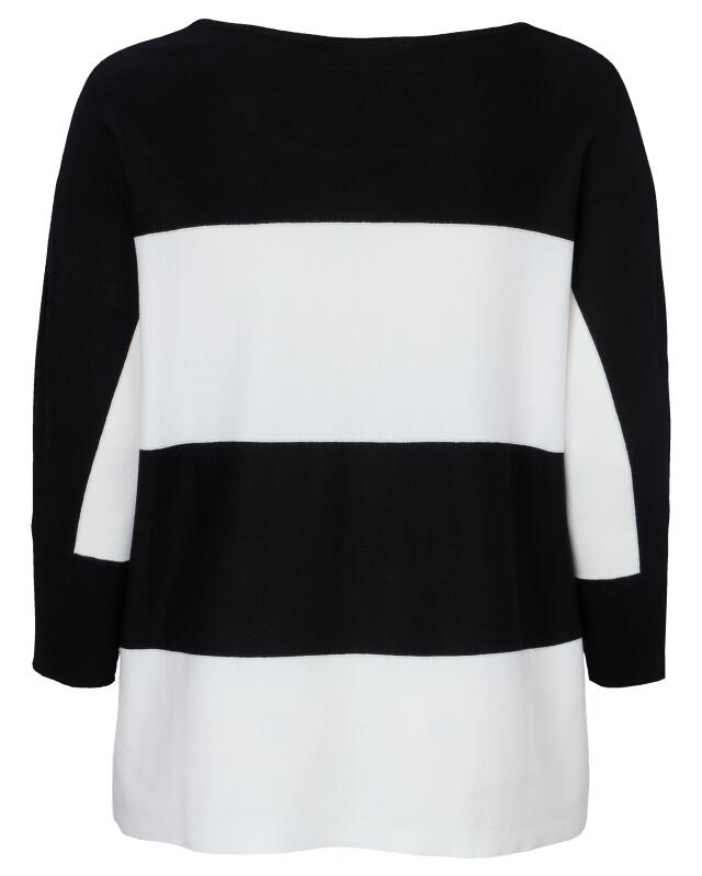 Pull à larges rayures femme, noir/blanc (KiK Pullover mit Blockstreifen (schwarz/weiß)) — KiK, produit allemand authentique au Maroc