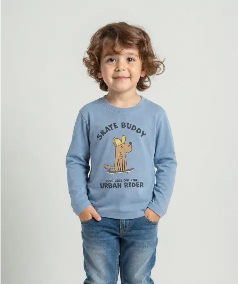Langarmshirts aus Baumwolle