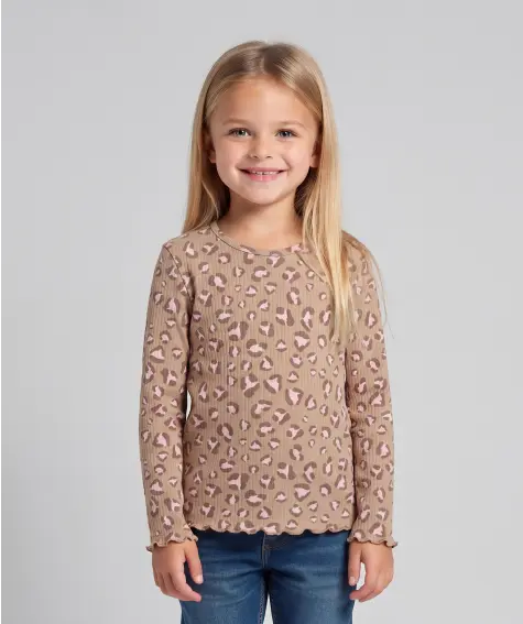 Langarmshirts Leomuster