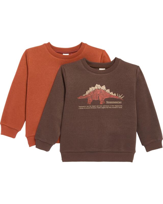 Sweats à dinosaures garçon, marron/orange (KiK Sweatshirts Dino (braun/orange)) — KiK, produit allemand authentique au Maroc