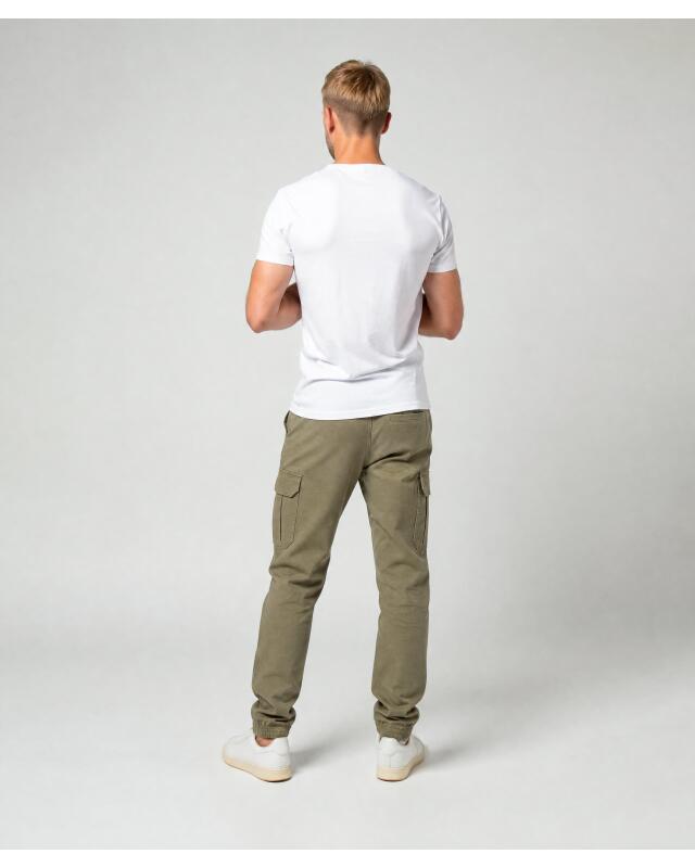 Cargo trousers with elastic waistband for men, khaki (KiK Cargohose mit elastischem Bund (Khaki)) — KiK, authentic German product in Morocco